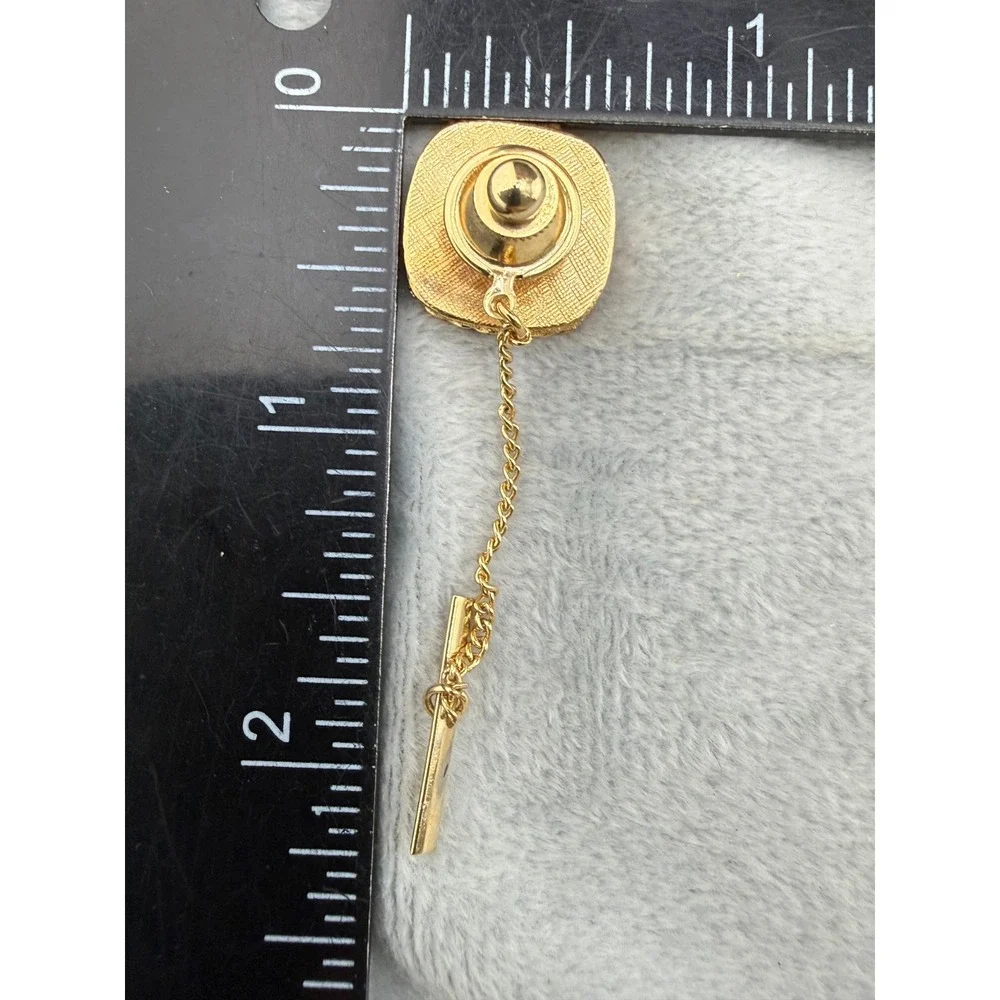 Vintage Cufflinks Set Tie Pin‎ Gold Tone